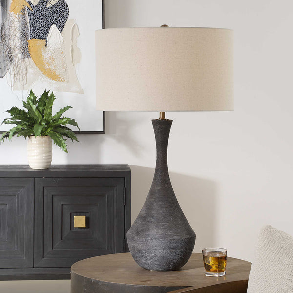 Uttermost Helston Dark Charcoal Table Lamp