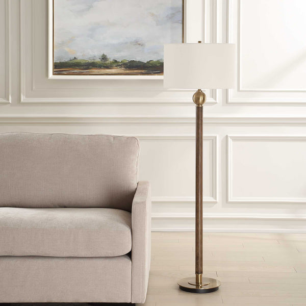 Uttermost Keros Dark Oak Floor Lamp