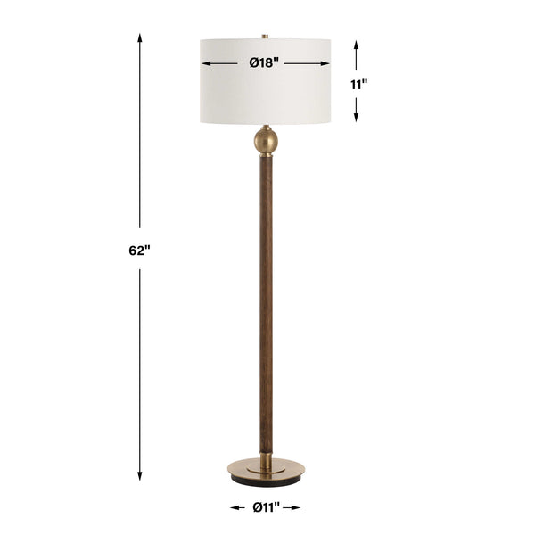 Uttermost Keros Dark Oak Floor Lamp