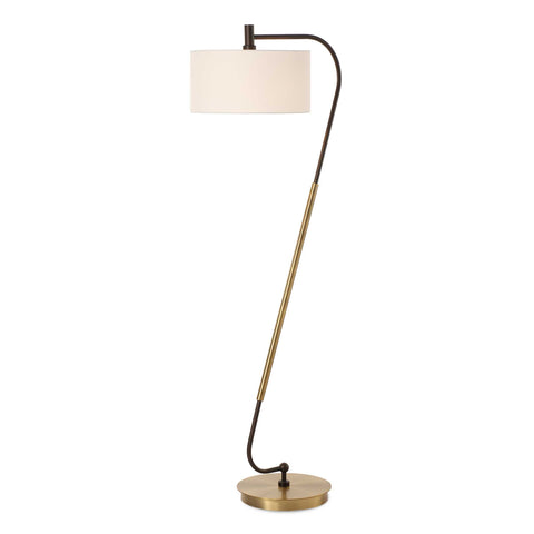 Uttermost Irwin Curved Brass Floor Lamp