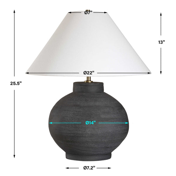Uttermost Tramore Rustic Charcoal Table Lamp
