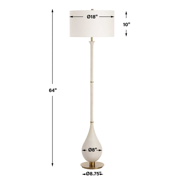 Uttermost Dewdrop Ivory Floor Lamp