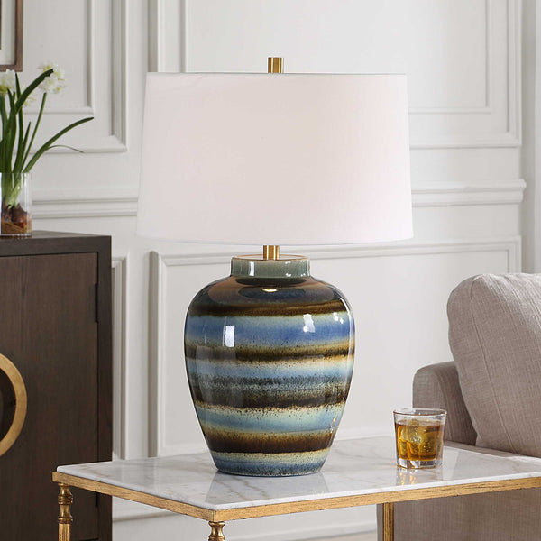 Uttermost Judarn Blue Brown Table Lamp