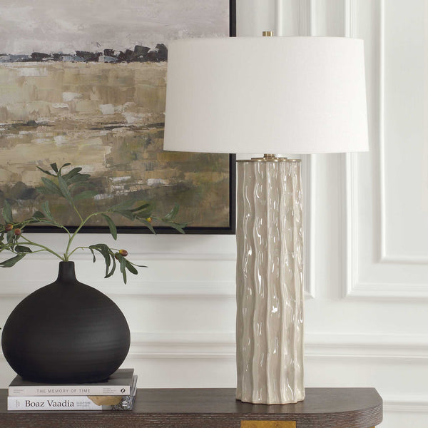 Uttermost Parilli Taupe Gray Table Lamp