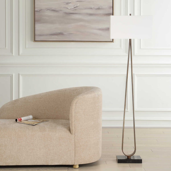 Uttermost Galloway Minimalist Bronze Floor Lamp