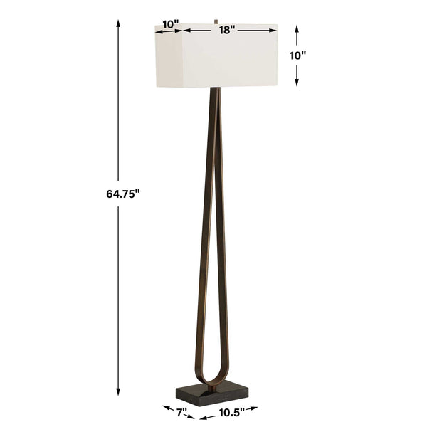 Uttermost Galloway Minimalist Bronze Floor Lamp