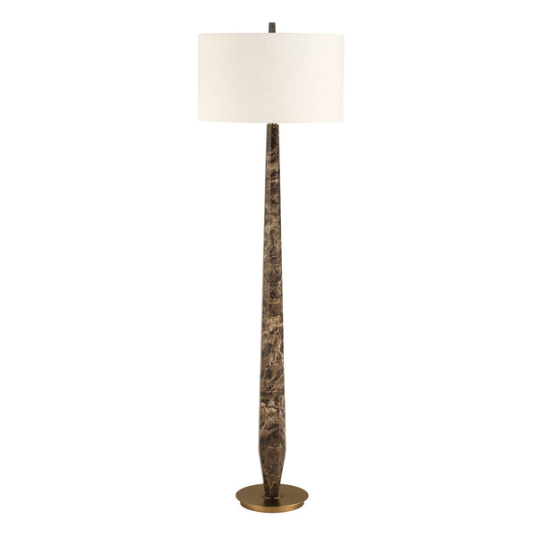 Uttermost Tyree Brown Marble Floor Lamp
