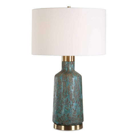 Uttermost Dauphine Cracked Teal Table Lamp