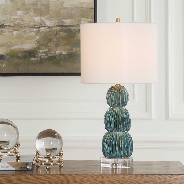 Uttermost Bonaire Teal Blue Table Lamp