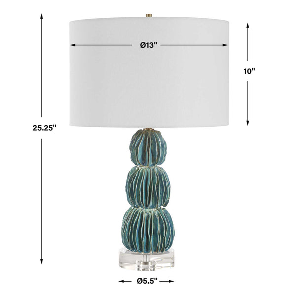 Uttermost Bonaire Teal Blue Table Lamp