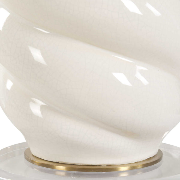 Uttermost Anneli White Swirl Table Lamp