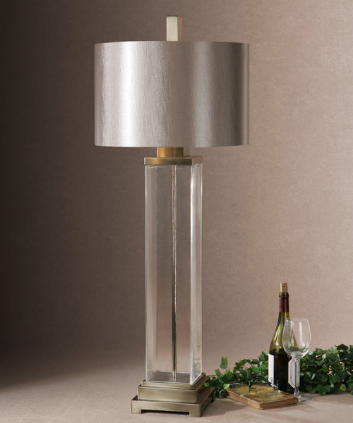 Uttermost Drustan Clear Glass Table Lamp