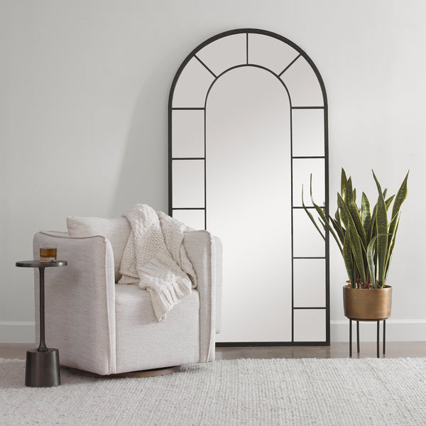 Uttermost Dillingham Black Arch Mirror 