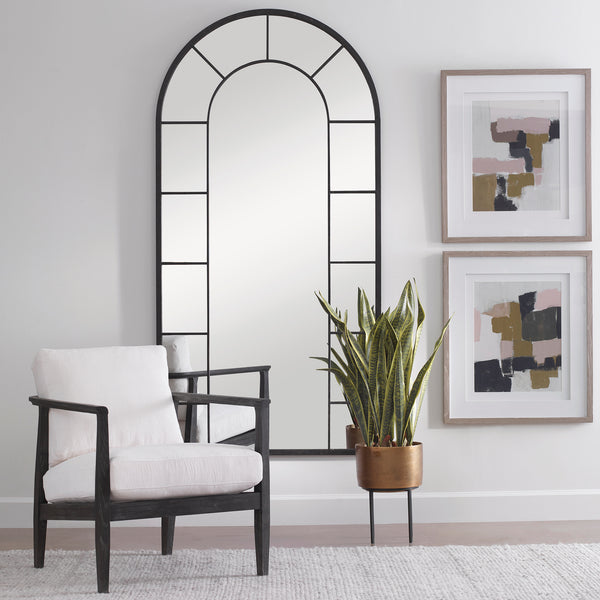 Uttermost Dillingham Black Arch Mirror 