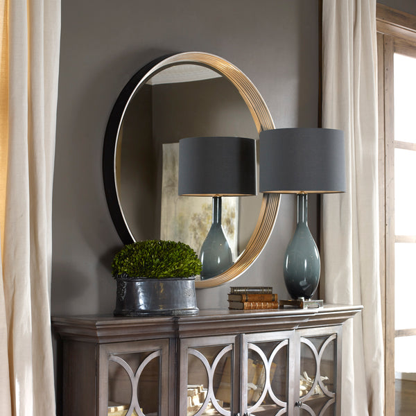 Uttermost Serenza Round Silver Mirror