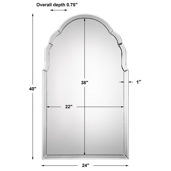 Uttermost Brayden Frameless Arched Mirror