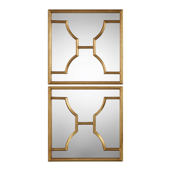 Uttermost Misa Gold Square Mirrors S/2