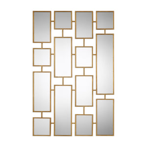 Allick Gold Square Mirrors S/2