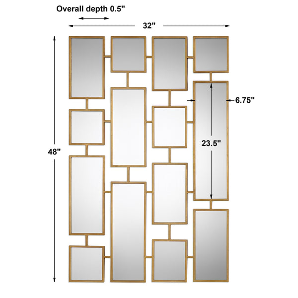 Uttermost Kennon Forged Gold Rectangles Mirror