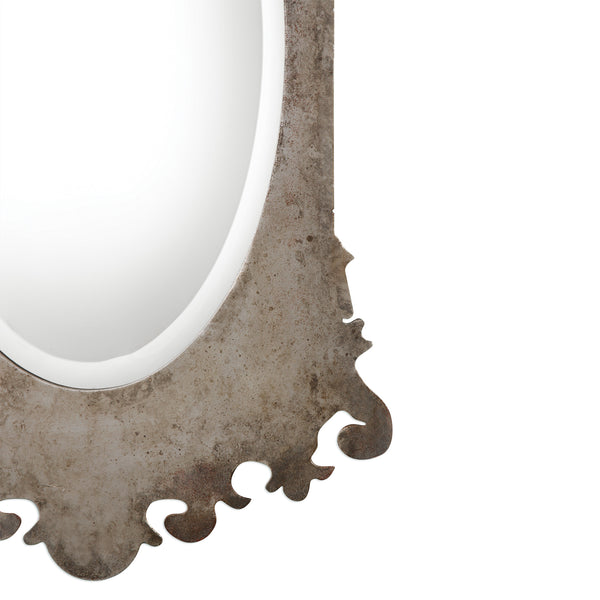 Uttermost Vitravo Oxidized Silver Oval Mirror