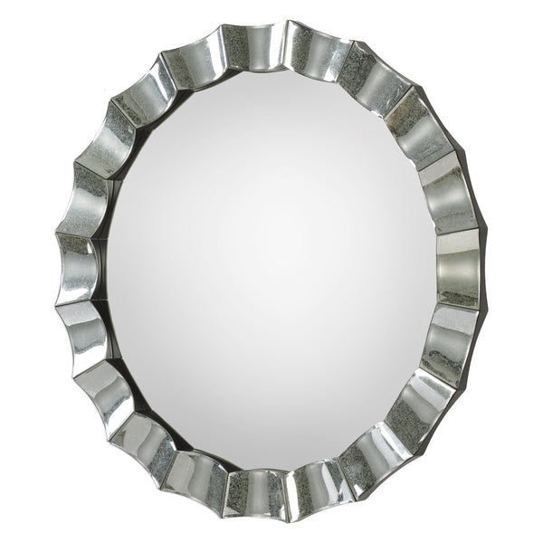 Uttermost Sabino Scalloped Round Mirror