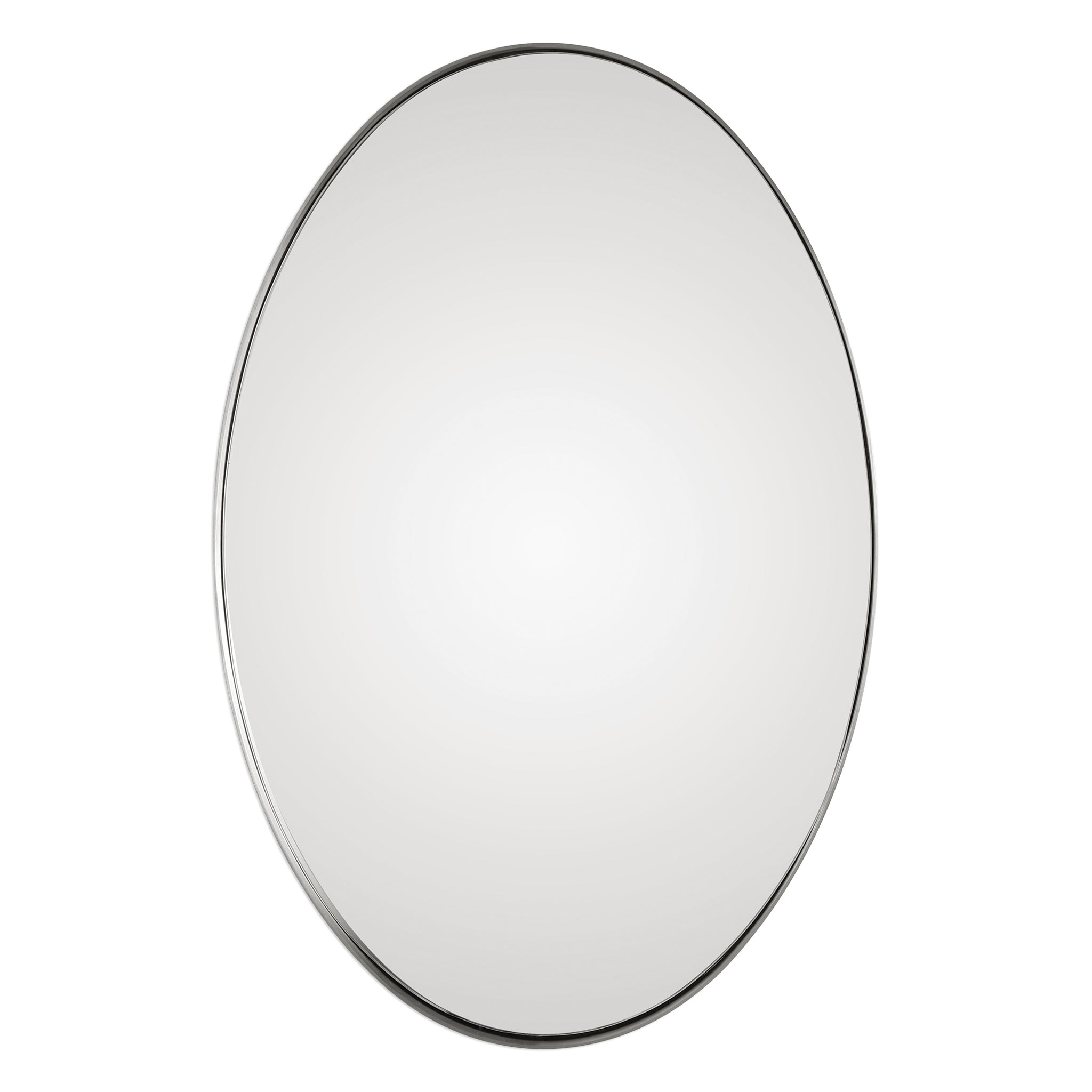 Uttermost Pursley Brushed Nickel Oval Mirror