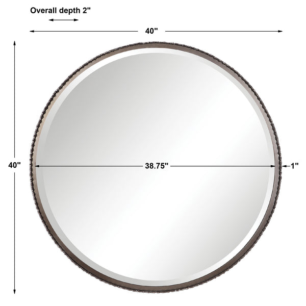 Uttermost Ada Round Steel Mirror