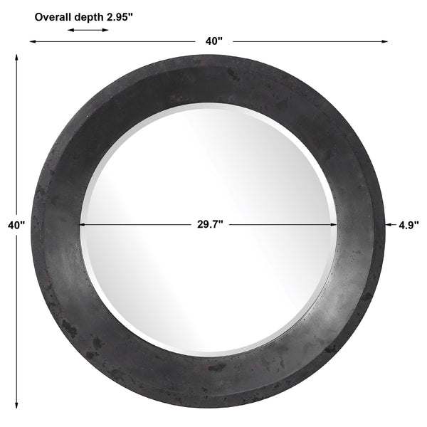 Uttermost Frazier Round Industrial Mirror