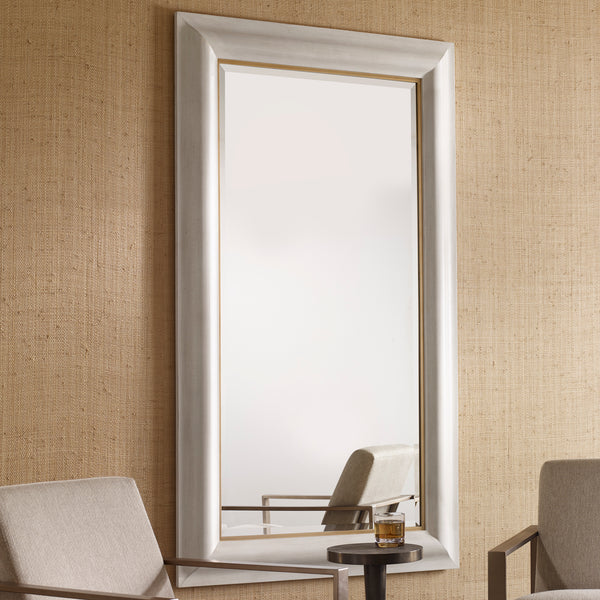 Uttermost Piper Large White Mirror
