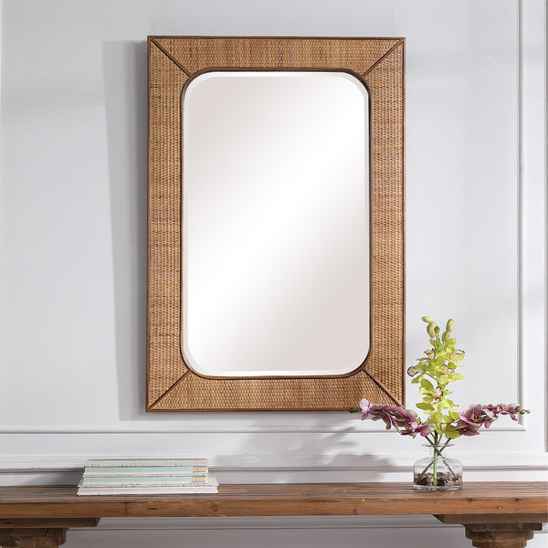 Uttermost Tahiti Rattan Mirror