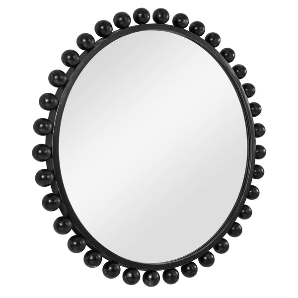 Uttermost Cyra Black Round Mirror