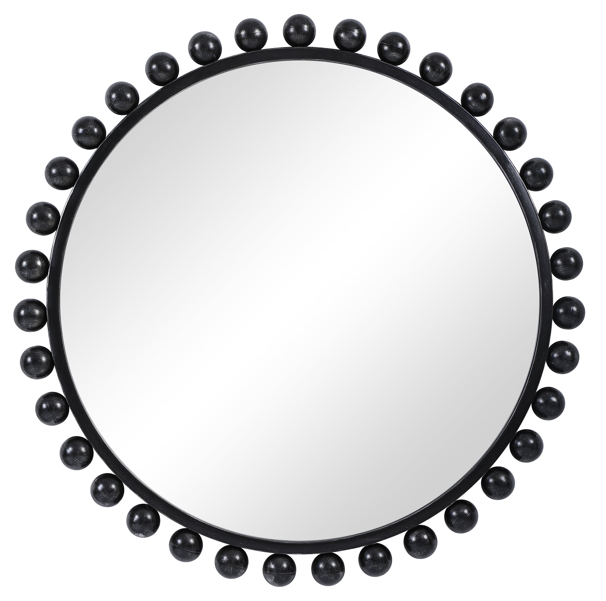 Uttermost Cyra Black Round Mirror