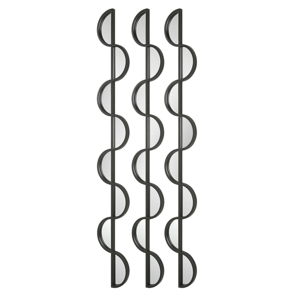 Uttermost Wisp Mirrored Iron Wall Decor, S/3