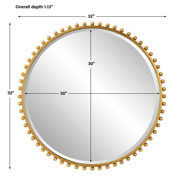 Uttermost Taza Gold Round Mirror