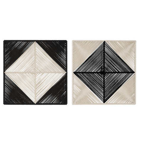 Uttermost Seeing Double Rope Wall Squares, S/2