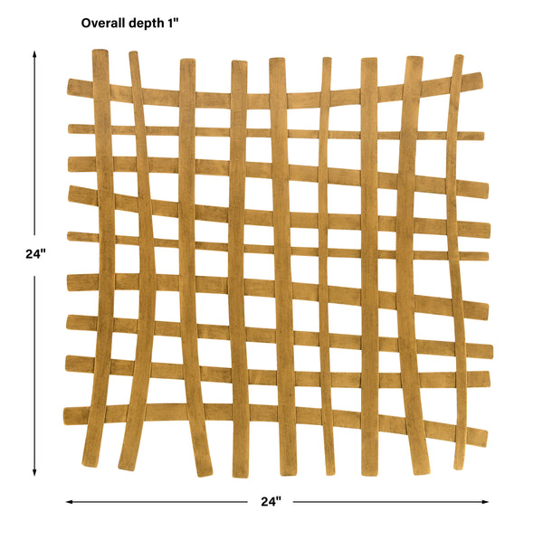 Uttermost Gridlines Gold Metal Wall Decor