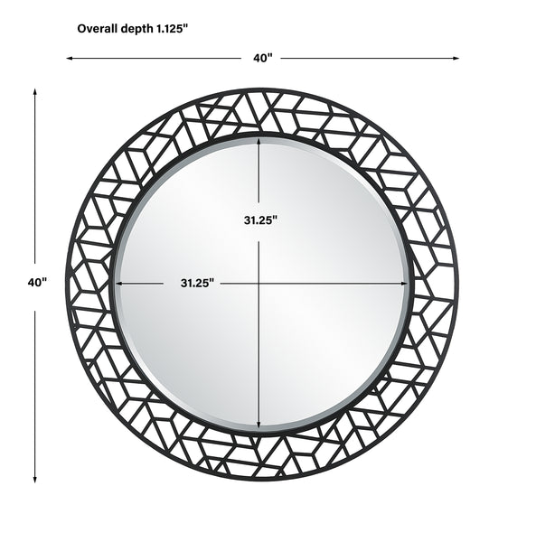 Uttermost Mosaic Metal Round Mirror