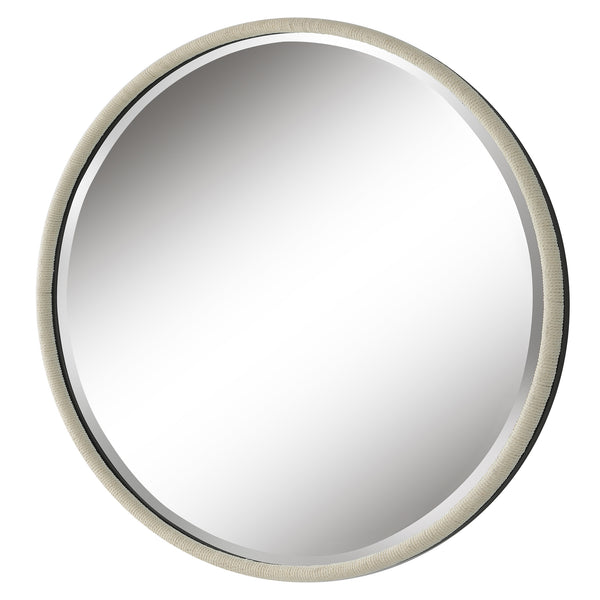 Uttermost Ranchero White Round Mirror