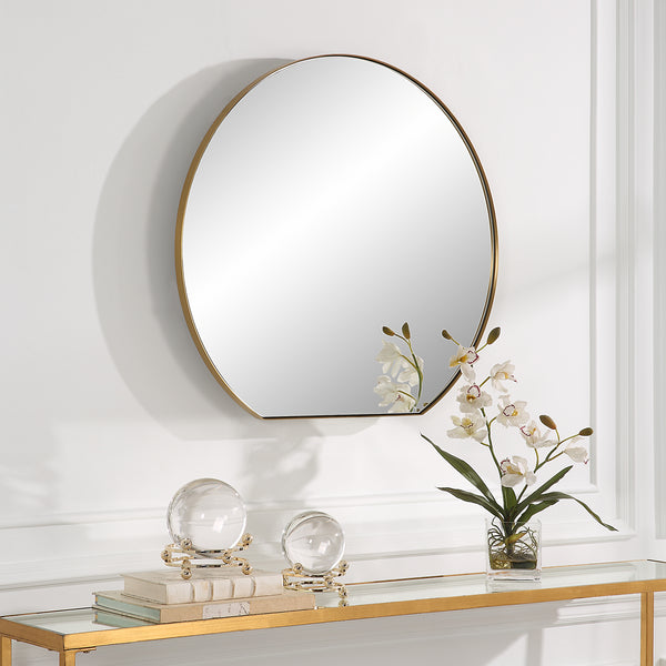 Uttermost Cabell Small Brass Mirror