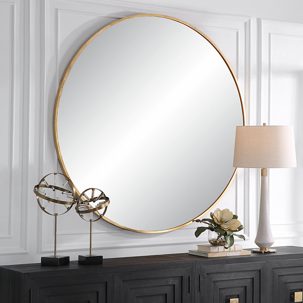 Uttermost Junius Large Gold Round Mirror