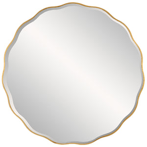 Uttermost Aneta Large Gold Round Mirror