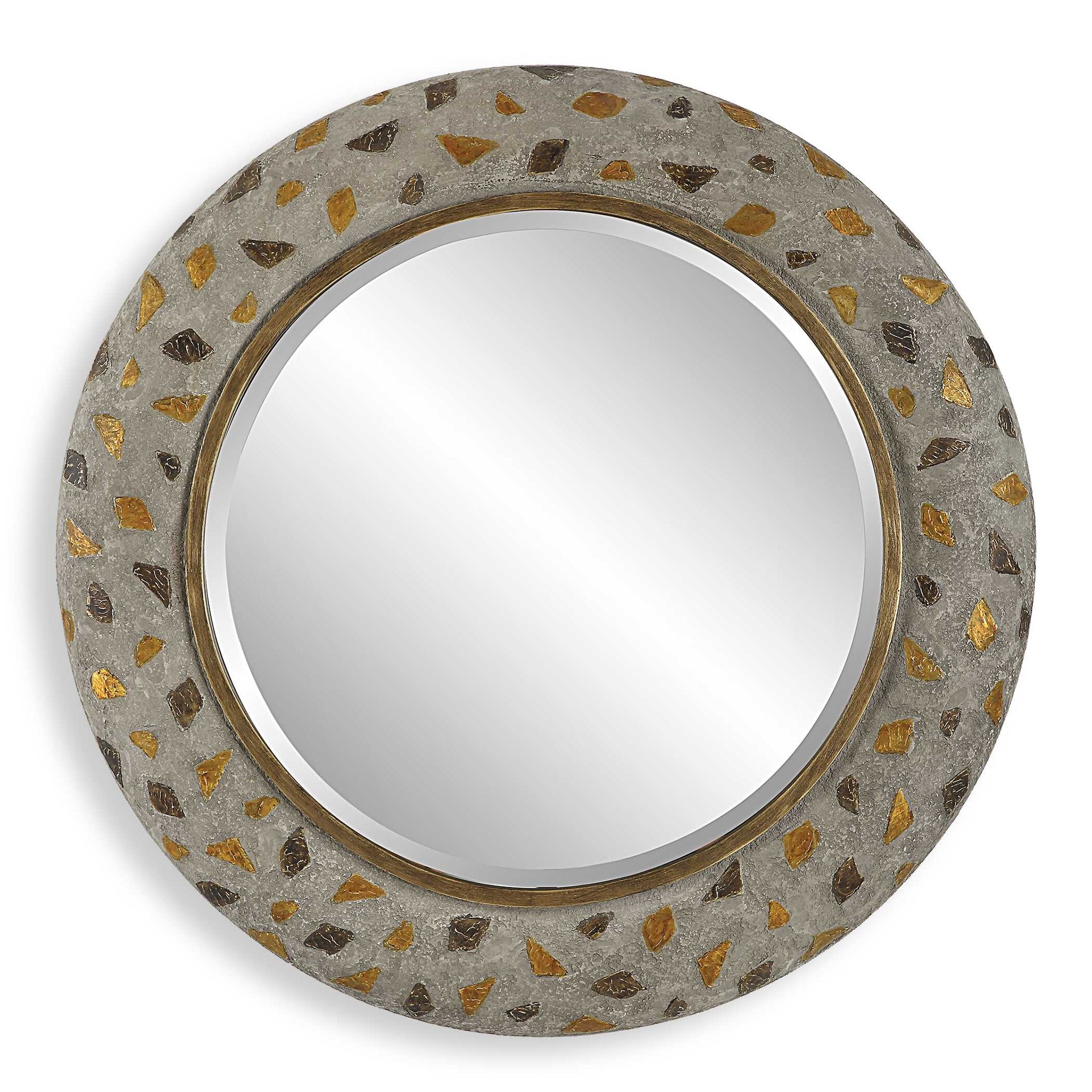 Uttermost Copper Terrazzo Round Mirror