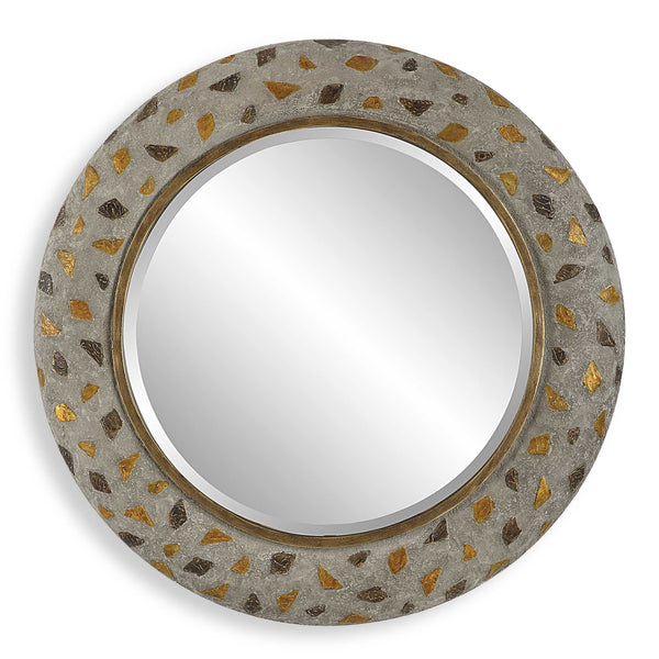 Uttermost Copper Terrazzo Round Mirror