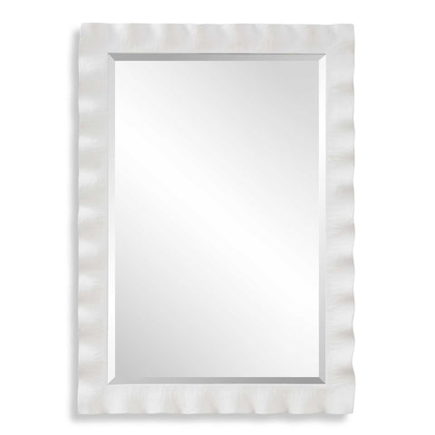 Uttermost Haya White Scalloped Mirror