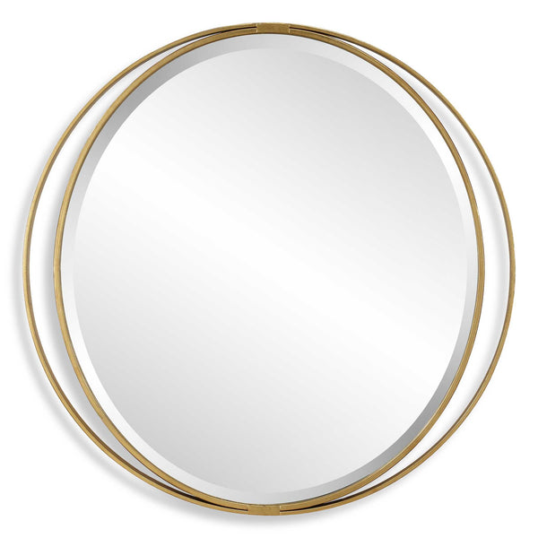 Uttermost Rhodes Gold Round Mirror