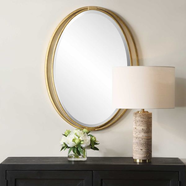 Uttermost Rhodes Gold Oval Mirror