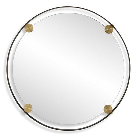 Uttermost Radius Round Bronze Iron Mirror