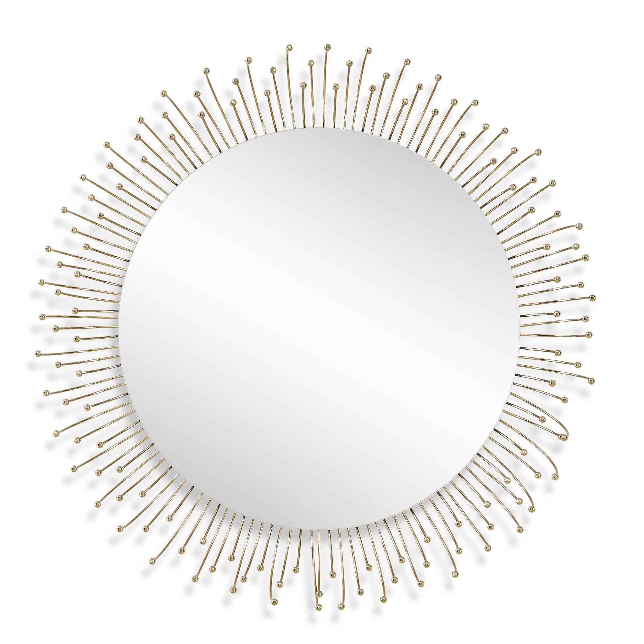 Uttermost Aga Round Gold Mirror