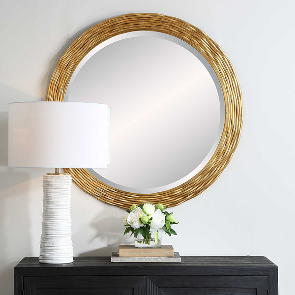 Uttermost Celeste Gold Round Mirror