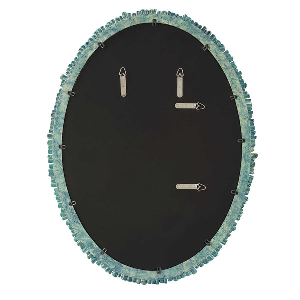 Uttermost Bonaire Teal Blue Oval Mirror